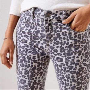 LOFT Modern Skinny Leopard Jeans Size 25/0 EUC